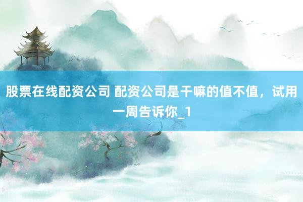 股票在线配资公司 配资公司是干嘛的值不值，试用一周告诉你_1